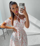 Платье со шнуровкой YLM-504A380