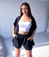 Женский костюм шорты и рубашка  YLM-502A300