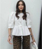 Белая рубашка на завязках KL-805A350