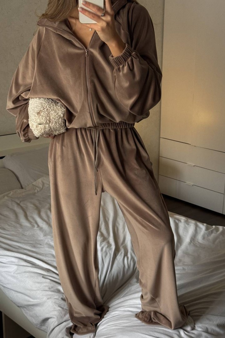 Велюровий oversize костюм LK-327A699