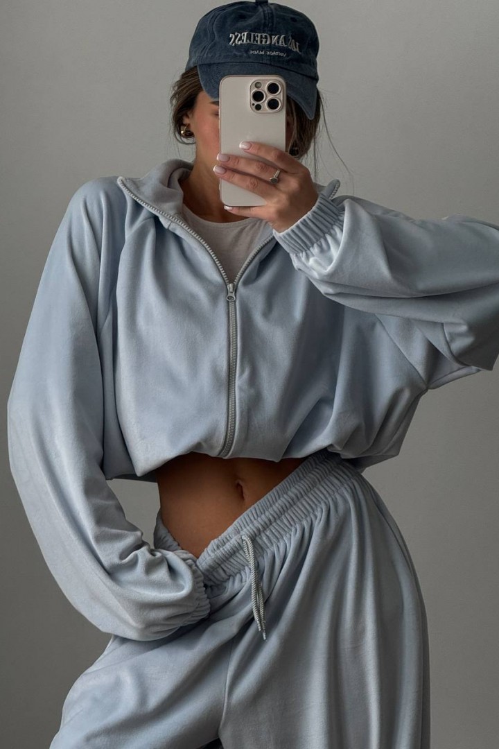 Велюровий oversize костюм LK-327A699