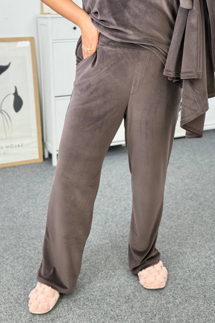 Велюровый домашний костюм тройка KG-7333A840