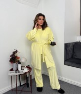 Велюровый домашний костюм тройка KG-7333A840