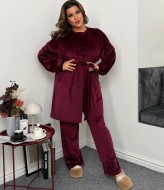 Велюровый домашний костюм тройка KG-7333A840