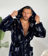 Мужской махровый халат с капюшоном  IRK-2331A720