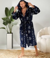 Мужской махровый халат с капюшоном  IRK-2331A720