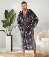 Мужской махровый халат с капюшоном  IRK-2331A720