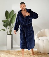 Мужской махровый халат с капюшоном  IRK-2331A720