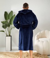 Мужской махровый халат с капюшоном  IRK-2331A720