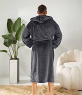 Мужской махровый халат с капюшоном  IRK-2331A720
