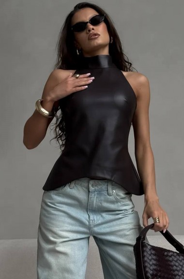 Топ кожаный  VOL-728A350