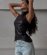 Топ кожаный  VOL-728A350