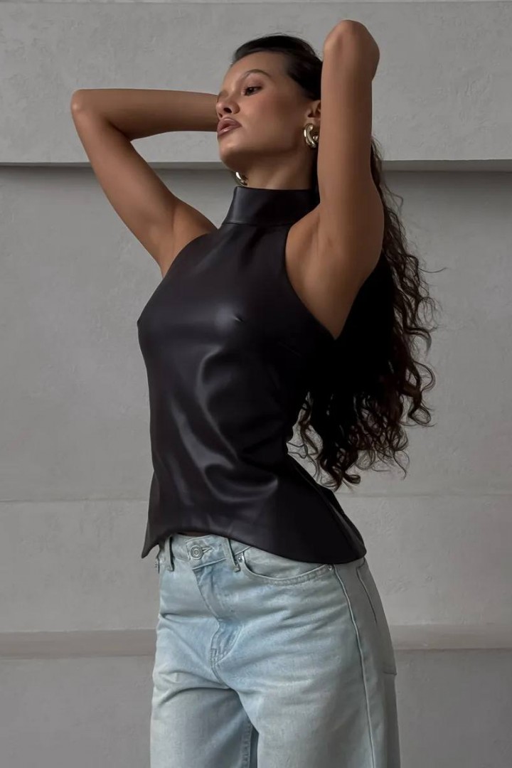 Топ кожаный  VOL-728A350