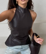 Топ кожаный  VOL-728A350