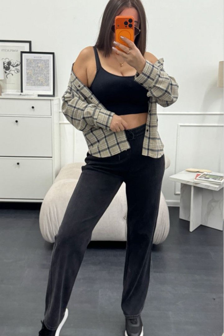 Женская клетчатая рубашка  RISH-387A500