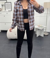 Женская клетчатая рубашка  RISH-387A500