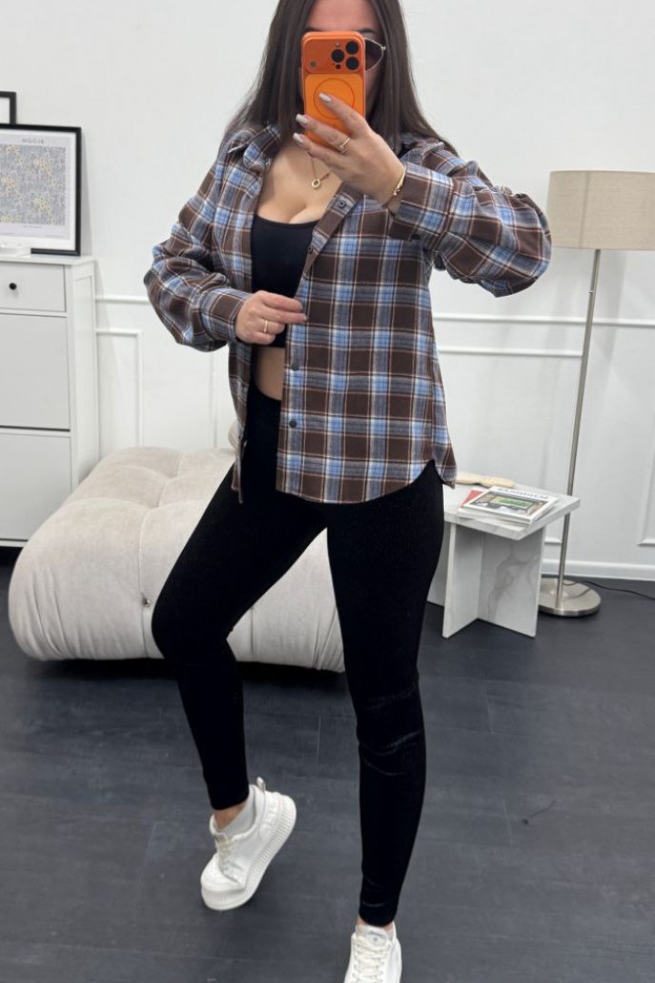 Женская клетчатая рубашка  RISH-387A500