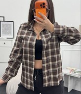 Женская клетчатая рубашка  RISH-387A500