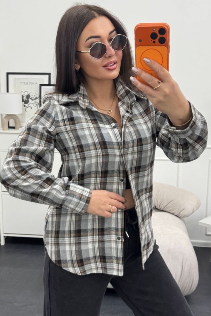 Женская клетчатая рубашка  RISH-387A500