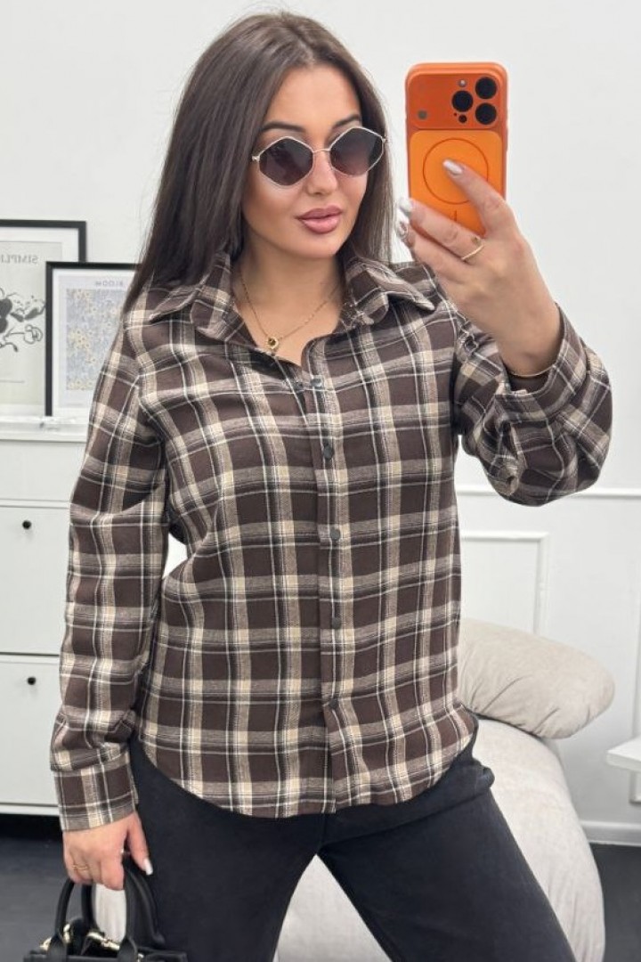 Женская клетчатая рубашка  RISH-387A500