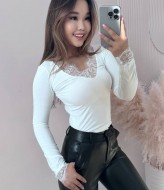 Лонгслив с кружевом KC-3367A380