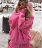 Теплый костюм оверсайз женский  LUC-1200A649