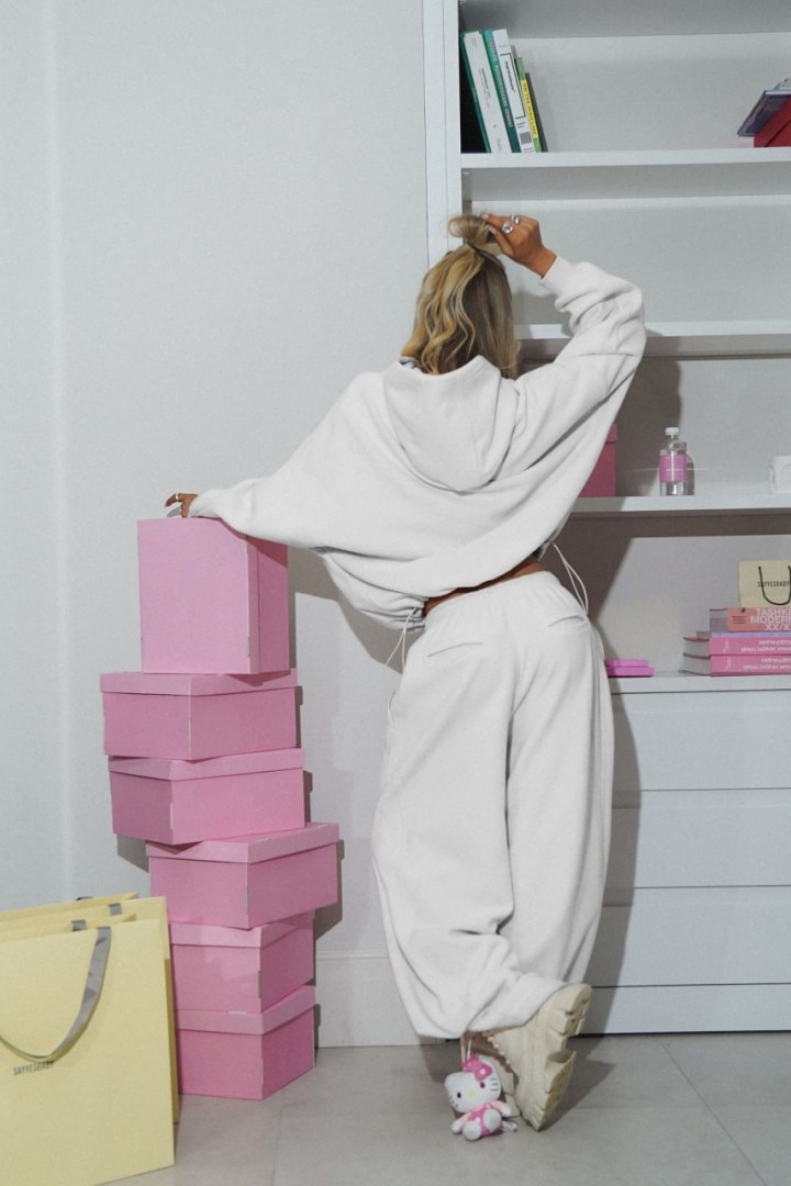 Теплый костюм оверсайз женский  LUC-1200A649