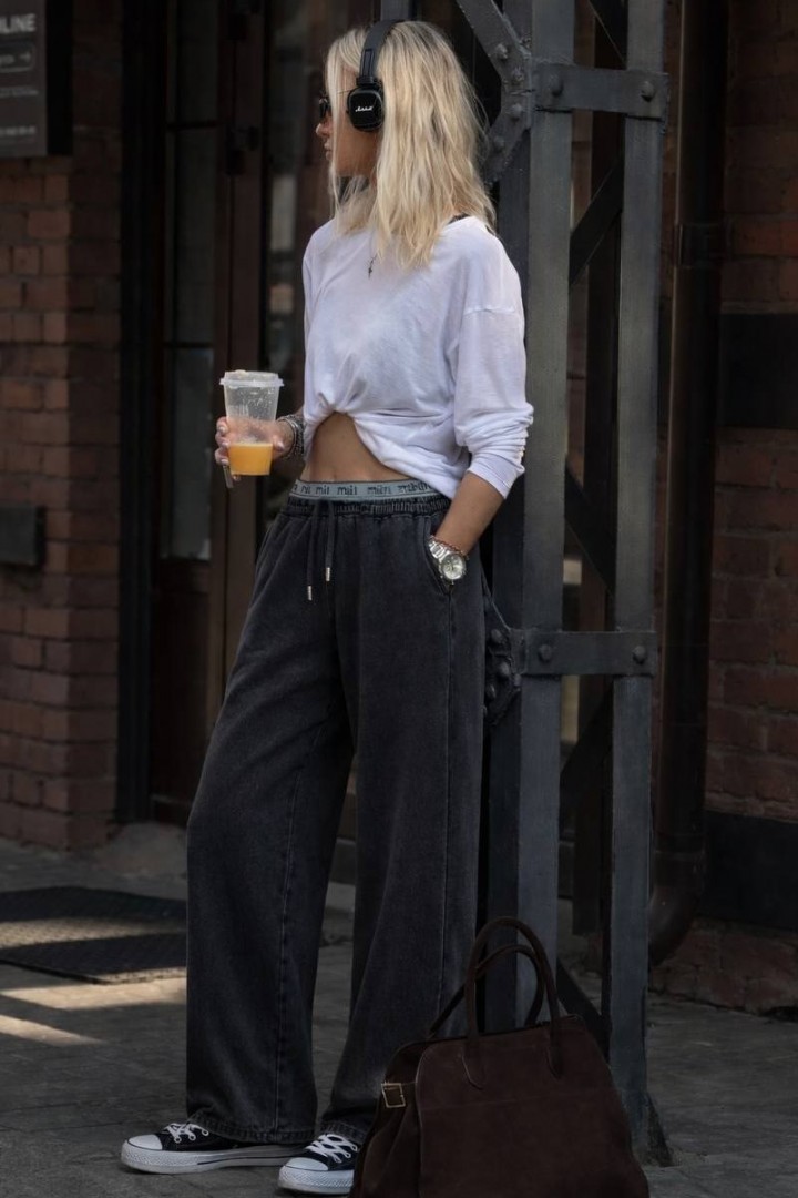 Штаны с двойным поясом STC-304A449