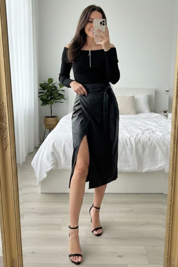 Эффектная юбка на запах AKS-132A450