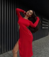 Платье с открытой линией талии AKS-129A470