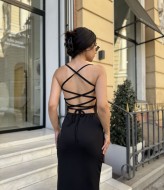 Романтическое платье с открытой спиной AKS-122A370