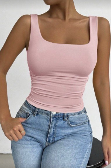 Облегающая майка с квадратным вырезом MIK-5178A230 Облегающая майка с квадратным вырезом MIK-5178A230