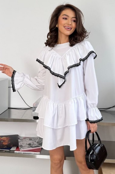 Платье с воланами AKS-139A620 Платье с воланами AKS-139A620