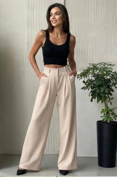 Модные широкие брюки IO-645A420