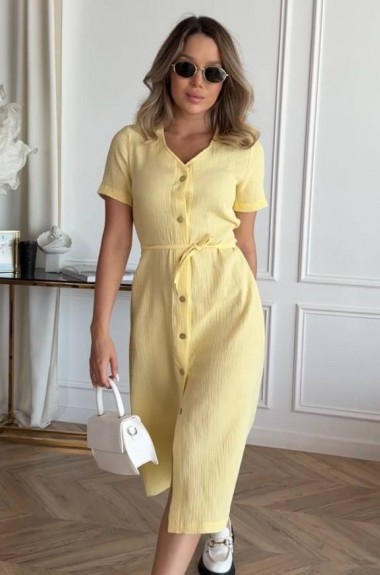 Муслиновое платье на пуговицах UNO-042.1A500