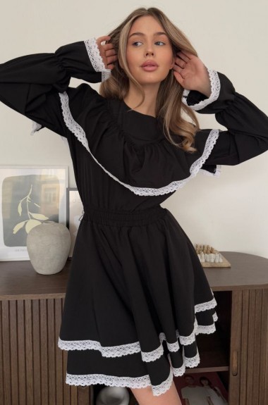 Изысканное платье с кружевом AKS-189A620