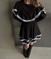 Изысканное платье с кружевом AKS-189A620