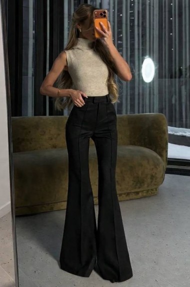 Замшевые брюки клеш EST-5933A550 Замшевые брюки клеш EST-5933A550