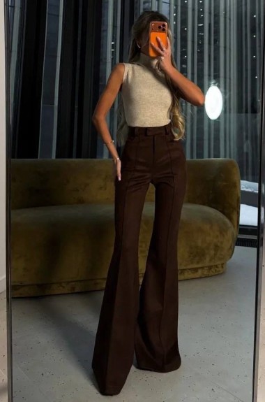 Замшевые брюки клеш EST-5933A550