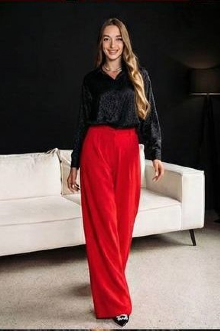 Модные широкие брюки IO-645A420