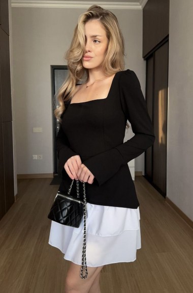 Комбинированное женское платье AKS-193A450