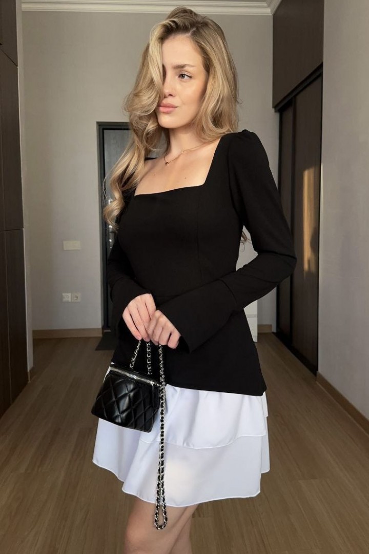 Комбинированное женское платье AKS-193A450