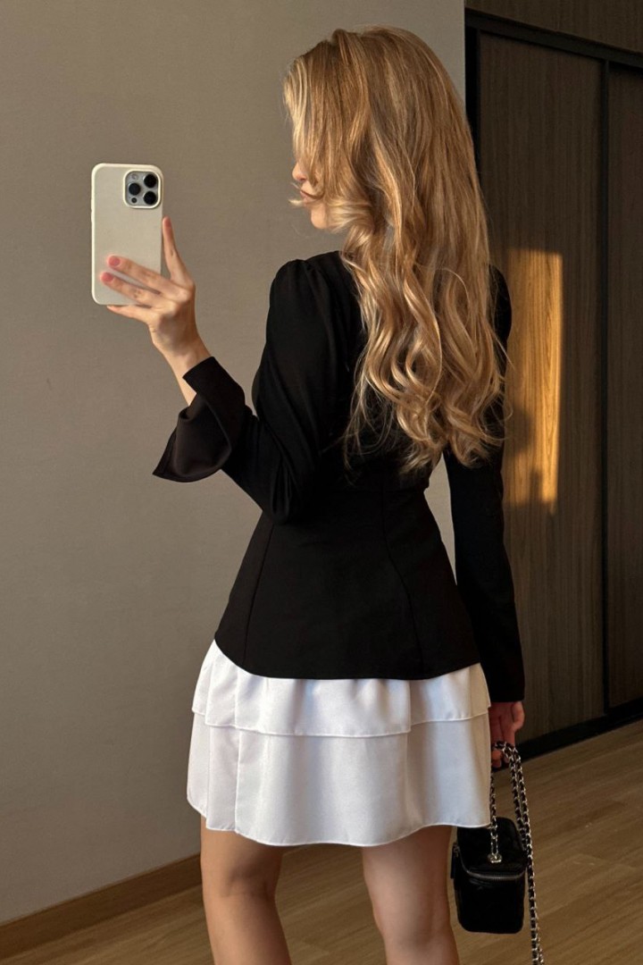 Комбинированное женское платье AKS-193A450