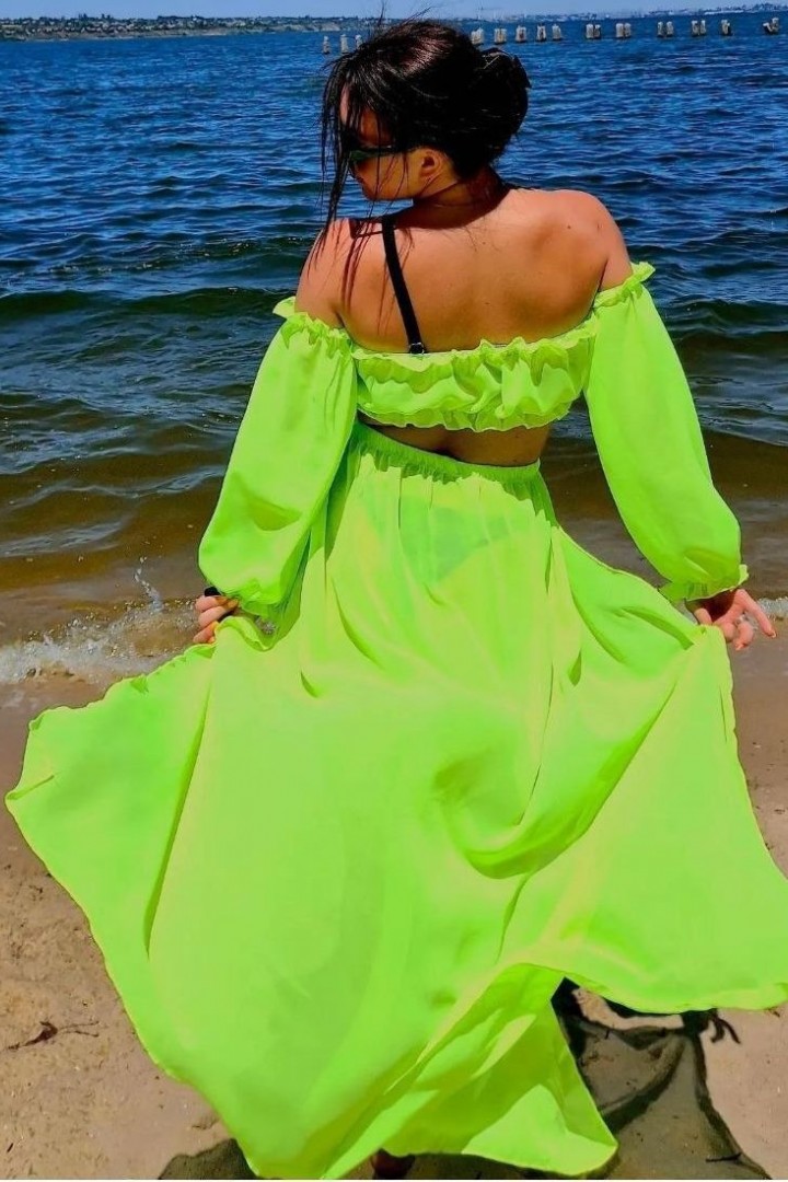 Костюм двойка топ и юбка AKS-120A400