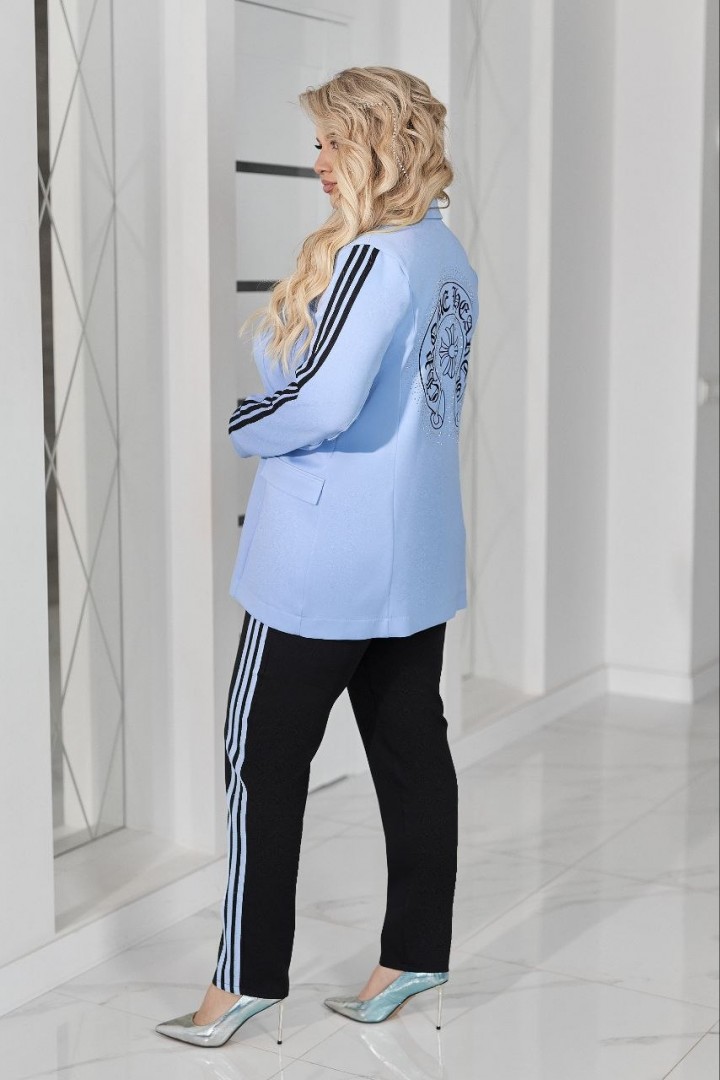 Костюм двойка пиджак и брюки с лампасами VOJ-1073A900