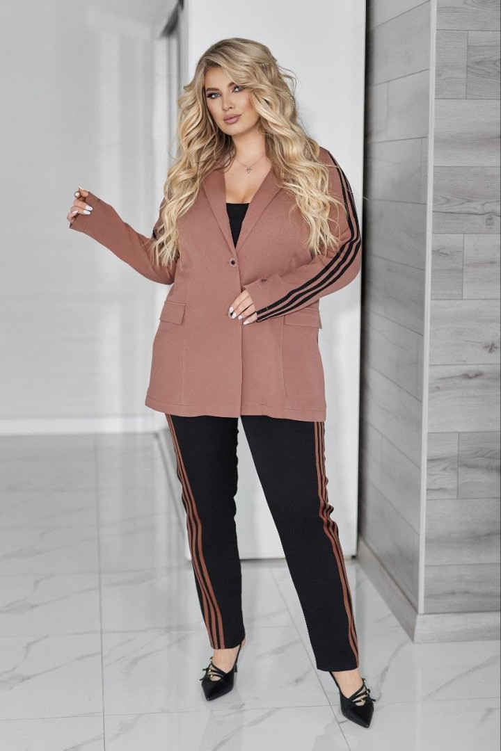 Костюм двойка пиджак и брюки с лампасами VOJ-1073A900