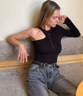 Боди с вырезом на одно плечо GUA-012A299