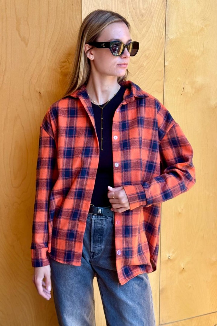 Трендовая клетчатая рубашка GUA-010A490