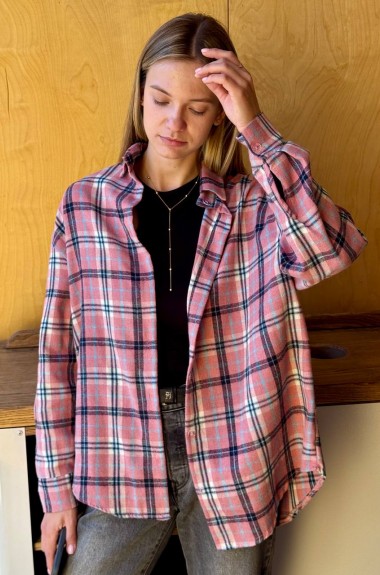 Трендовая клетчатая рубашка GUA-010A490