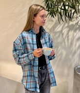 Трендовая клетчатая рубашка GUA-010A490